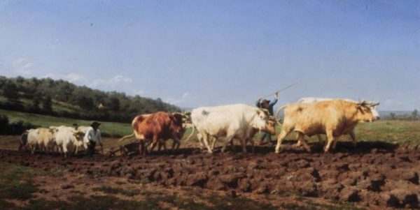 Plowing in Nivernais by Rosa Maria Bonheur