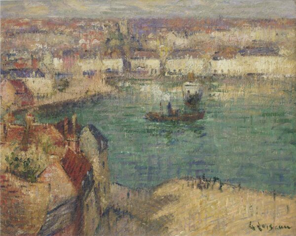 Port at Dieppe by Gustave Loiseau