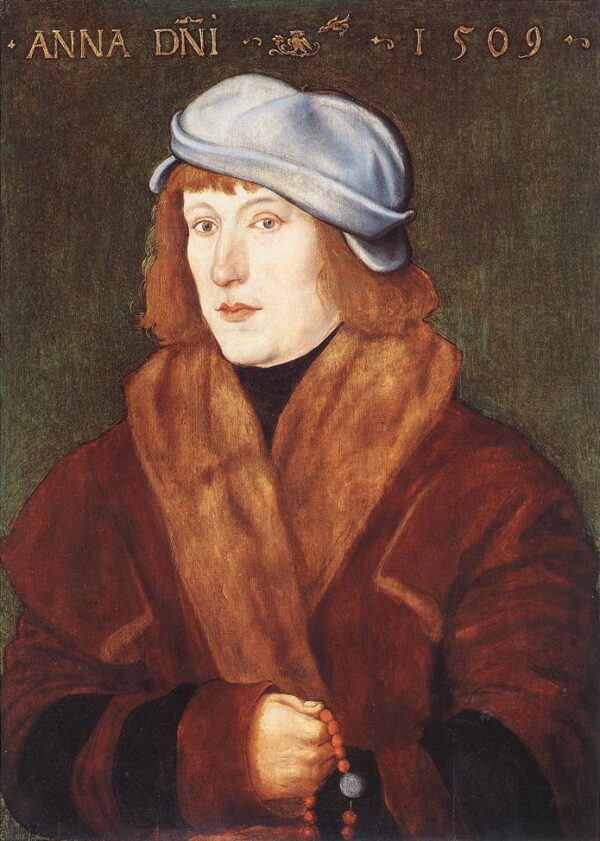 Portrait of a Young Man with a Rosary by Grien Hans Baldung