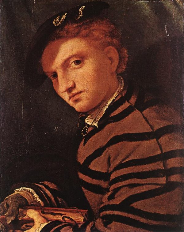 Portrait Of A Young Man With A Book by Lorenzo Lotto