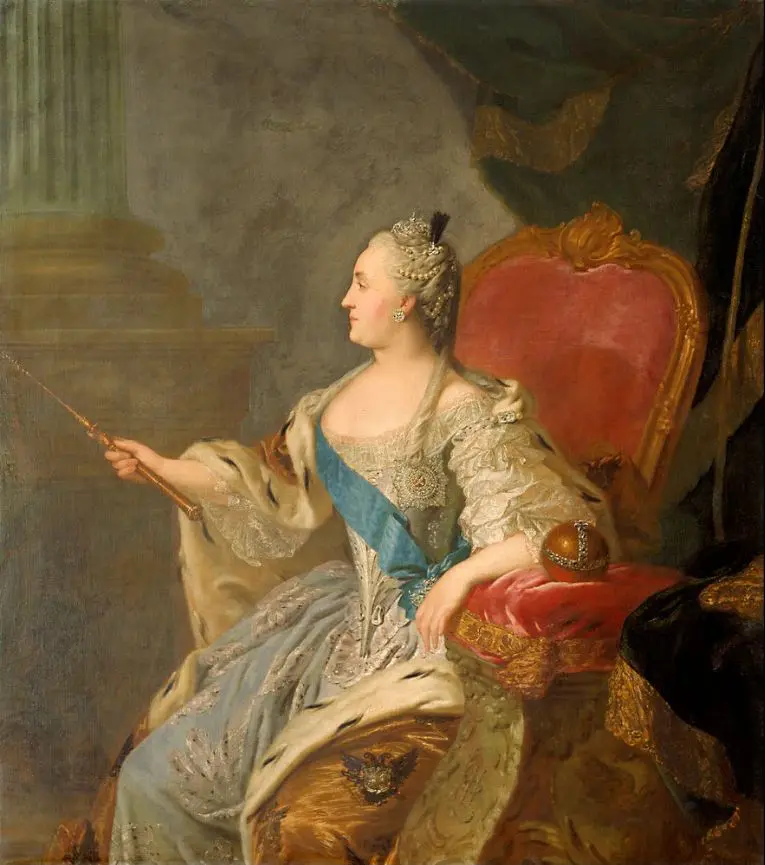 Portrait of Catherine II by Fyodor Rokotov - hand-painted oil reproduction