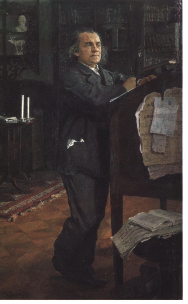 Portrait of Composer Alexander Serov by Valentin Alexandrovich Serov