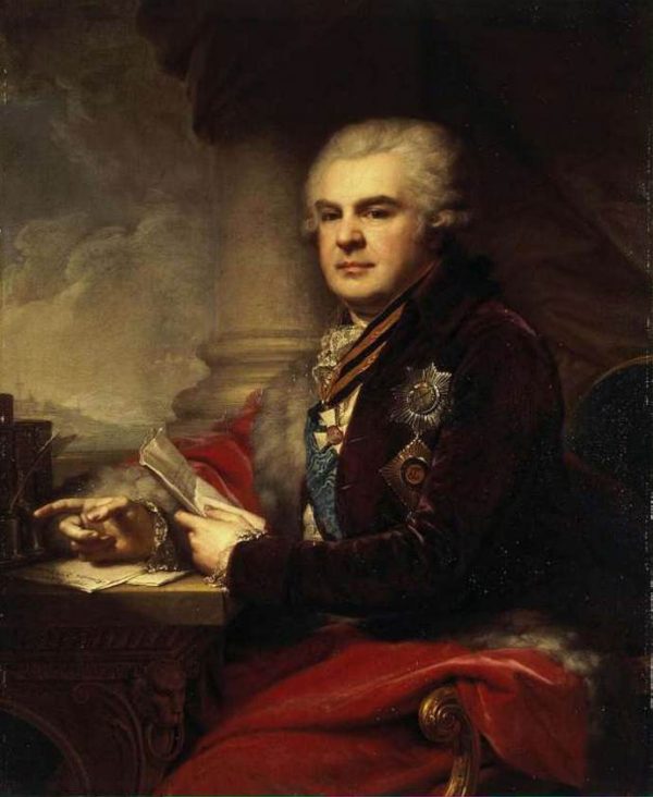 Portrait of Count A.E.Samoilov by Vladimir Borovikovsky