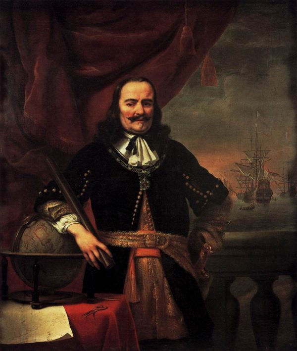Portrait of Michiel Adriaansz de Ruyter by Ferdinand Bol