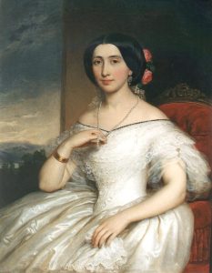 Portrait of Mrs. Janos Matta by Miklos Barabas - hand-painted oil reproduction