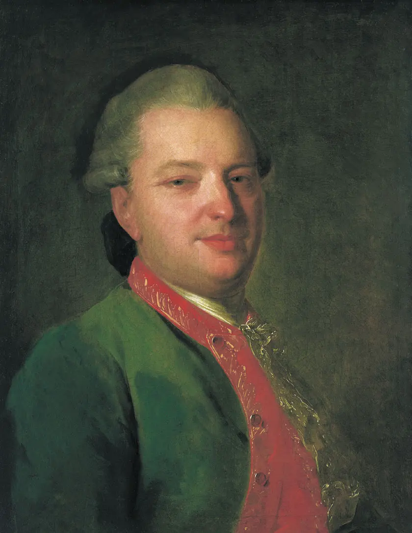 Portrait of Vasily Maykov by Fyodor Rokotov - hand-painted oil reproduction