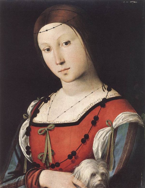 Portrait of a Lady with a Lap-Dog by Lorenzo Costa