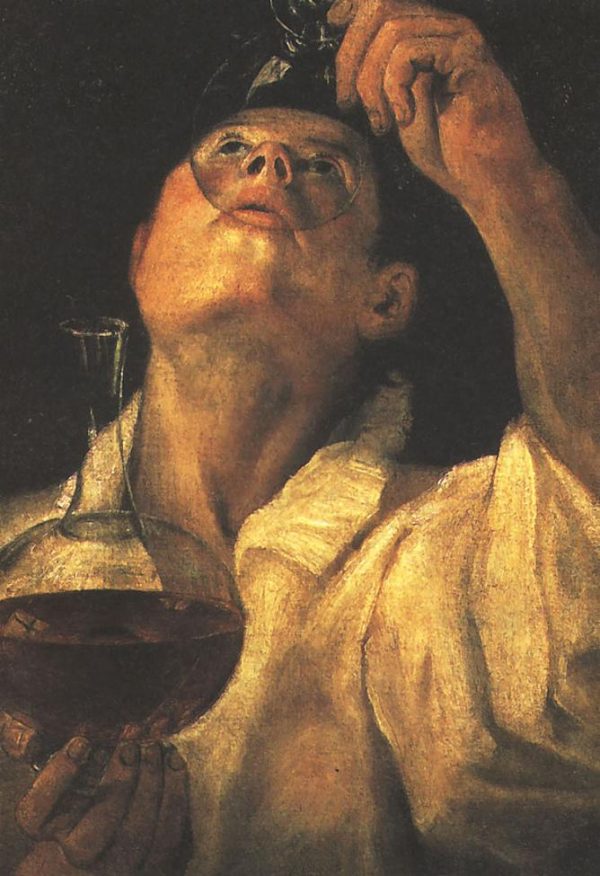 Portrait of a Man Drinking by Annibale Carracci