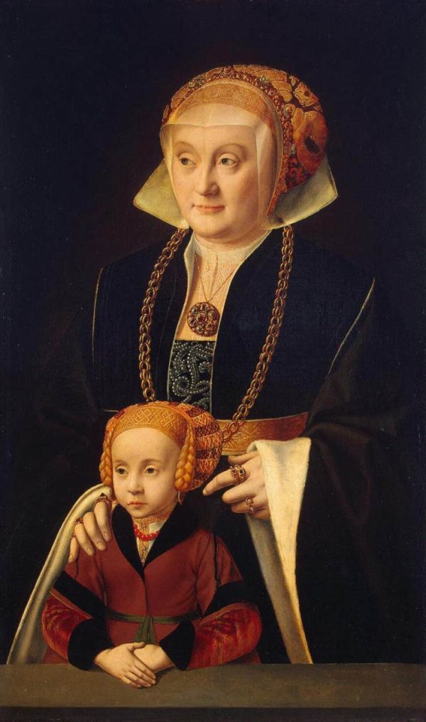 Portrait of a Woman with her Daughter by Barthel Bruyn