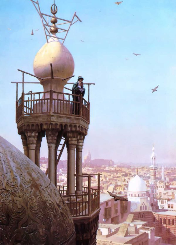A Muezzin Calling from the Top of a Minaret the Faithful to Prayer by Jean-Leon Gerome