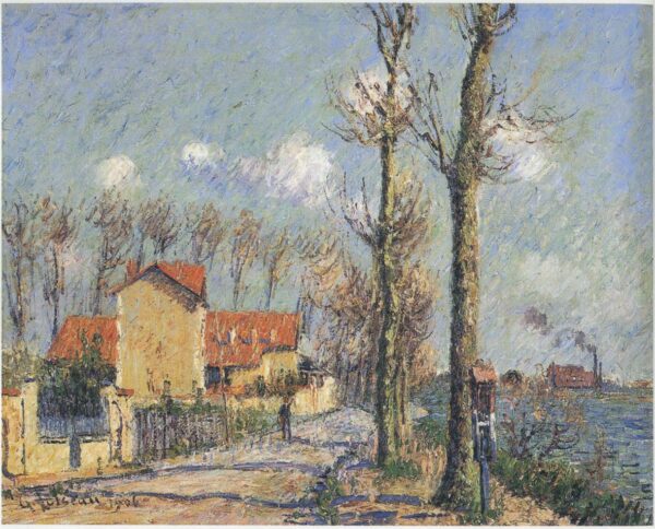 Quay of Pothius in Pontoise by Gustave Loiseau