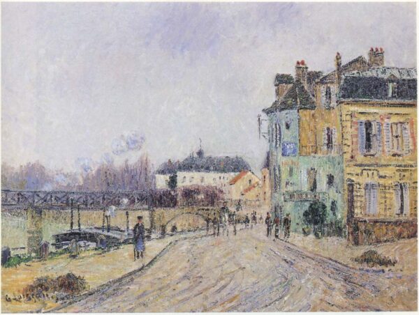 Quay on Oise in Pontoise by Gustave Loiseau