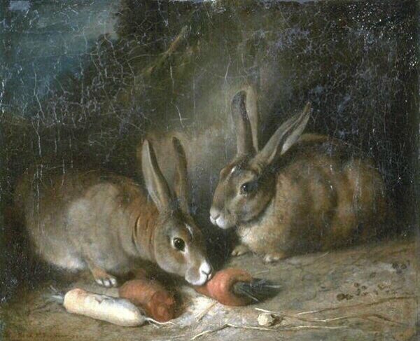 Rabbits by Rosa Maria Bonheur