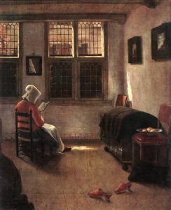 Reading Woman by Pieter Janssens Elinga - hand-painted oil reproduction