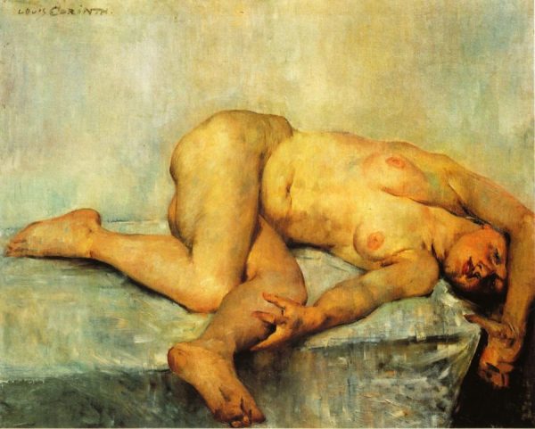Reclining Female Nude by Lovis Corinth