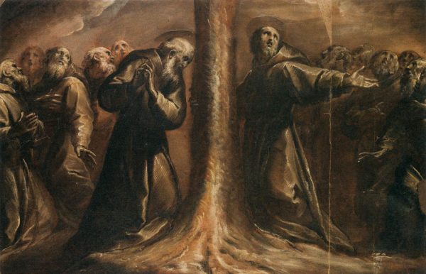 Religious Figures Praying at the Foot of a Tree by Giovanni Battista Crespi