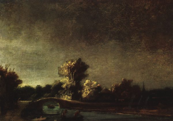 Landscape with a Stone Bridge c. 1637 by Rembrandt