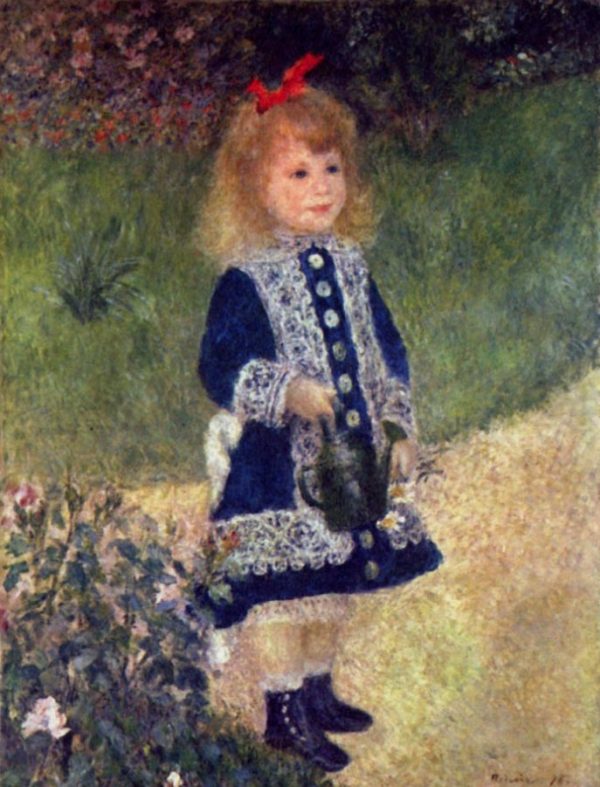 A Girl with a Watering Can by Pierre Auguste Renoir