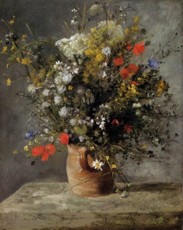 Flowers in a Vase by Pierre Auguste Renoir