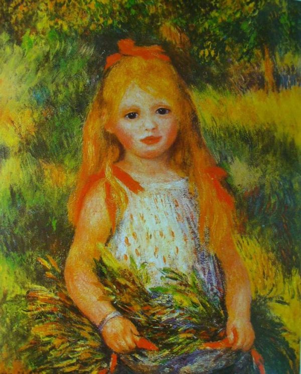 Little Girl Gleaning by Pierre Auguste Renoir