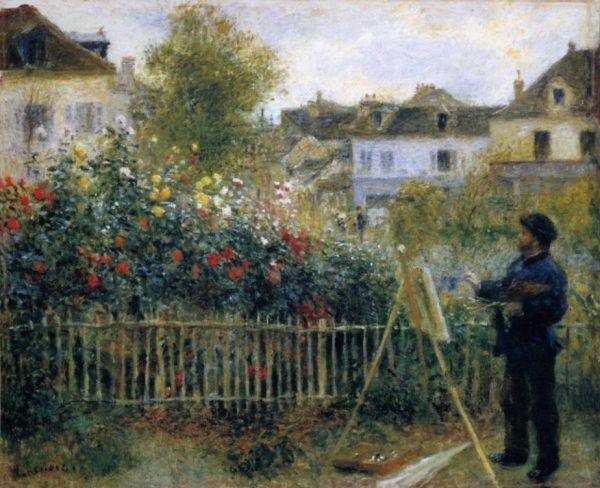 Monet Painting in His Garden by Pierre Auguste Renoir