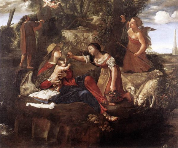 Rest on the Flight into Egypt by Angelo Caroselli