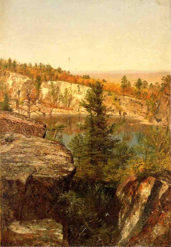 Rock Ledge and Pond by Thomas Worthington Whittredge