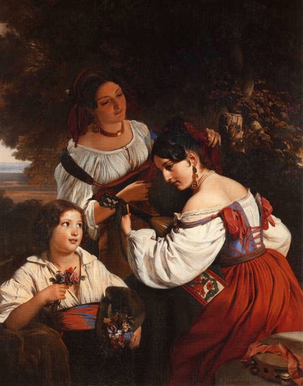 Roman Genre Scene by Franz Xavier Winterhalter