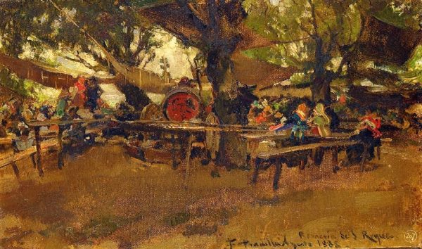Romeria de San Roque by Francisco Pradilla Ortiz
