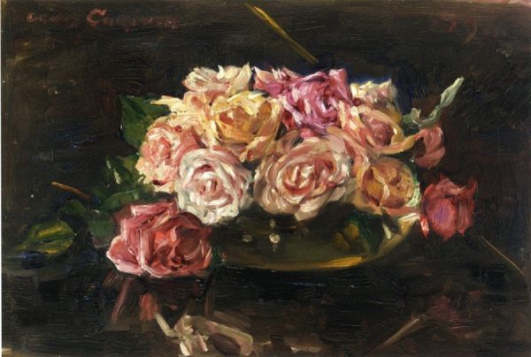 Roses v by Lovis Corinth