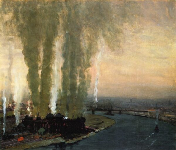 Roundhouse at High Bridge by George Luks