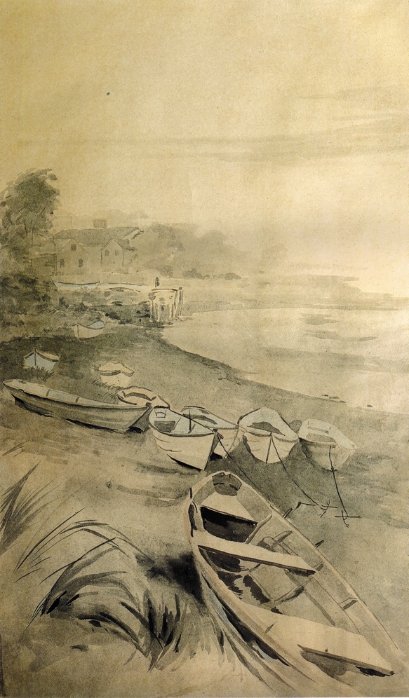 Rowboats along the Shore 1895
