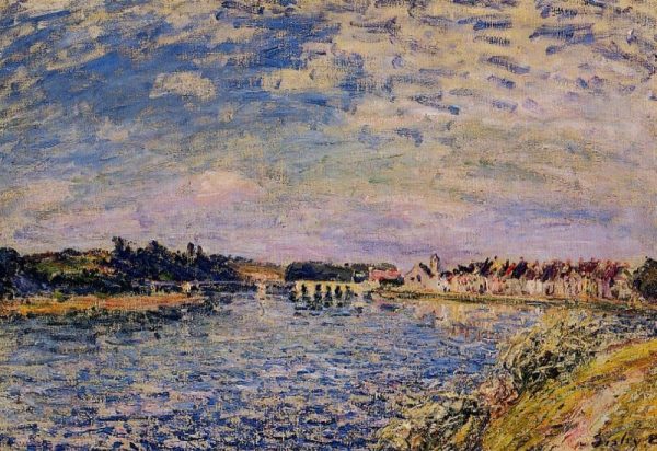 Saint-Mammes - Evening by Alfred Sisley