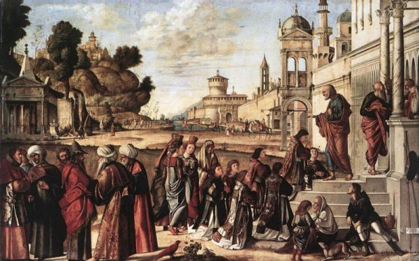 Saint Stephen is Consecrated Deacon by Vittore Carpaccio