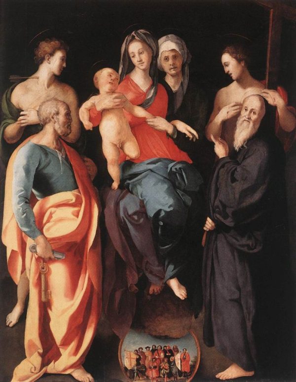 Madonna and Child with Saint Anne and Other Saints by Jacopo Pontormo