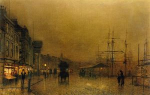 Salthouse Dock, Liverpool by John Atkinson Grimshaw - hand-painted oil reproduction