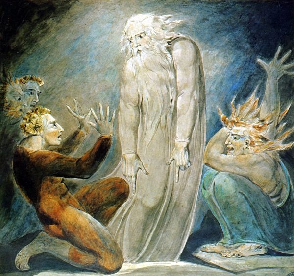The Witch of Endor Raising The Spirit of Samuel by William Blake