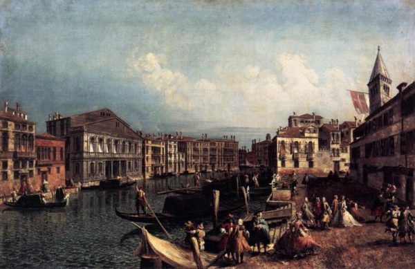The Grand Canal with the Ca' Rezzonico and the Campo San Samuele by Michele Marieschi