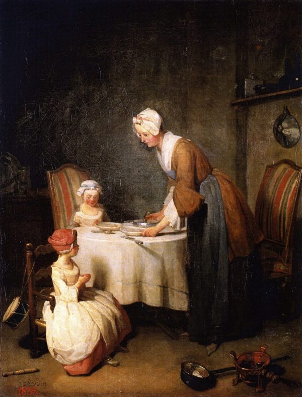 Saying Grace by Jean-Baptiste-Simeon Chardin