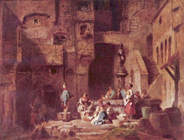 Scrubbing The Well by Carl Spitzweg