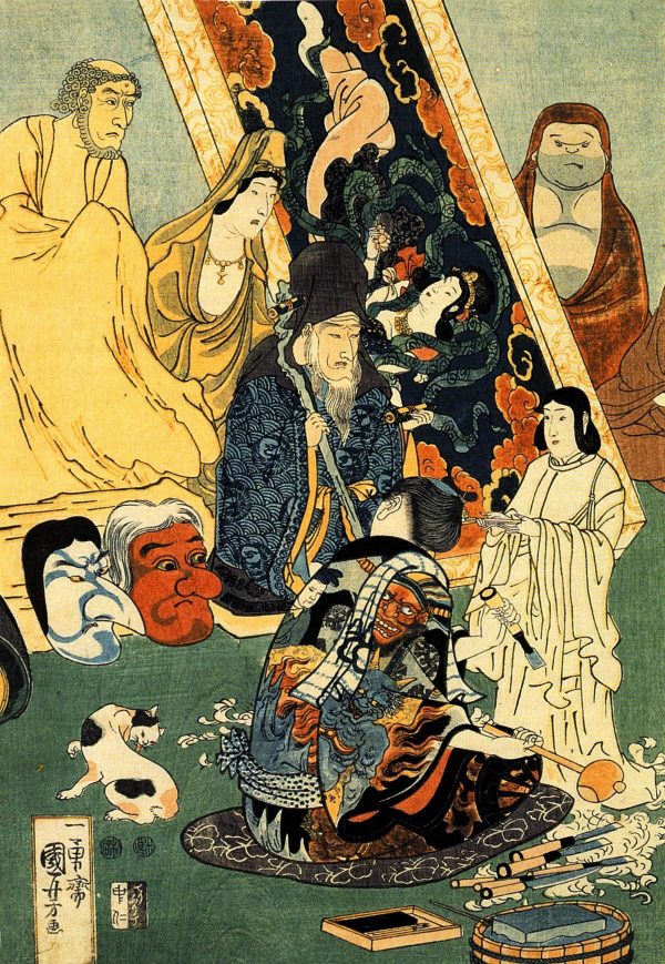 Sculptor Jingoro by Utagawa Kuniyoshi