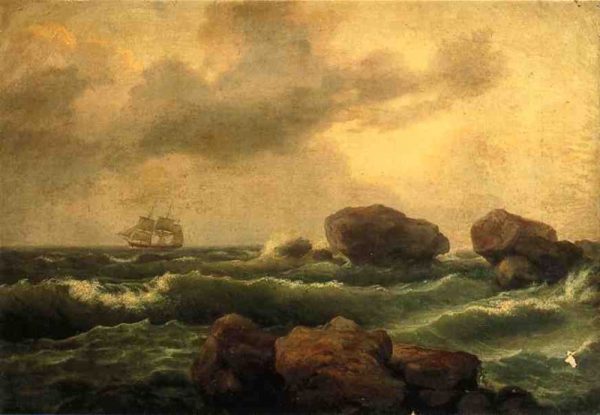 Seascape at Sunset by Thomas Birch