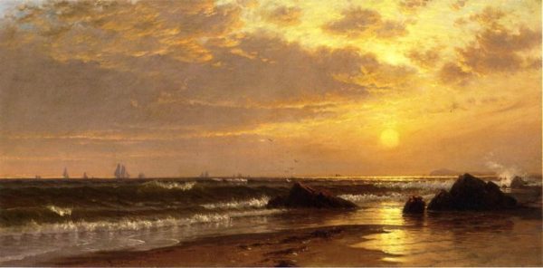 Seascape with Sunset by Alfred Thompson Bricher