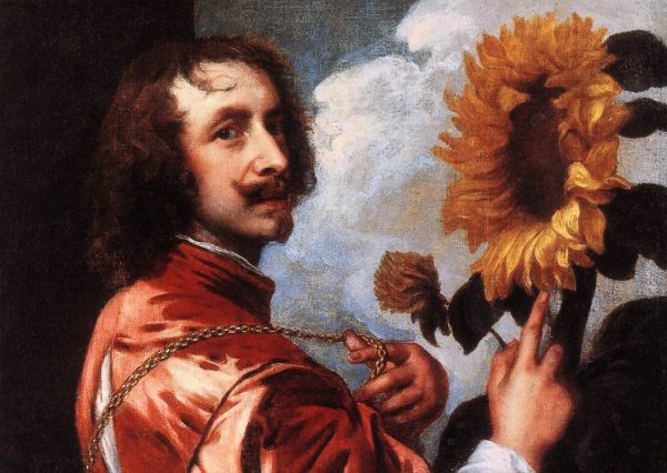Self-Portrait with a Sunflower by Anthony van Dyck
