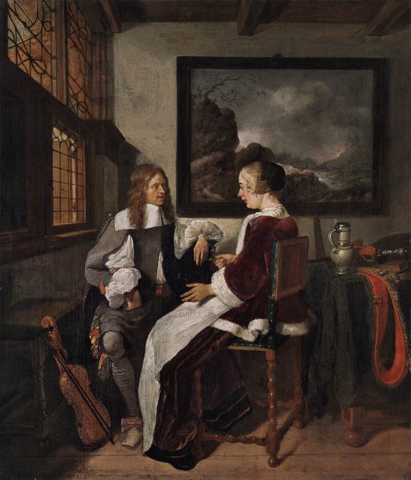 Sentimental Conversation by Quiringh Van Brekelenkam