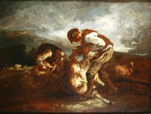 Sheep Shearing by Thomas Barker of Bath - hand-painted oil reproduction