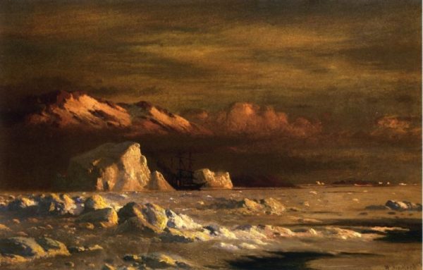 Ship and Icebergs by William Bradford