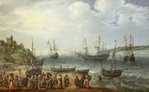 Shipping in an Estuary by Adam Willaerts - hand-painted oil reproduction