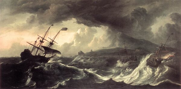Ships Running Aground in a Storm by Ludolf Backhuysen