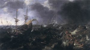 Ships in Peril by Andries van Eertvelt - hand-painted oil reproduction